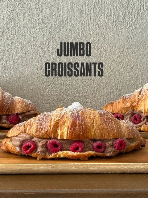 JUMBO CROISSANTS out now now THAT is a big croissant